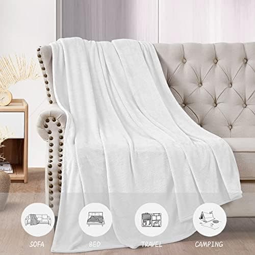 FARFALLAROSSA Oeko-TEX Flauschig Kuscheldecke 130x160 cm - Super Weiche Fleecedecke als Sofaüberwurf - Wohndecke Gelb OE
