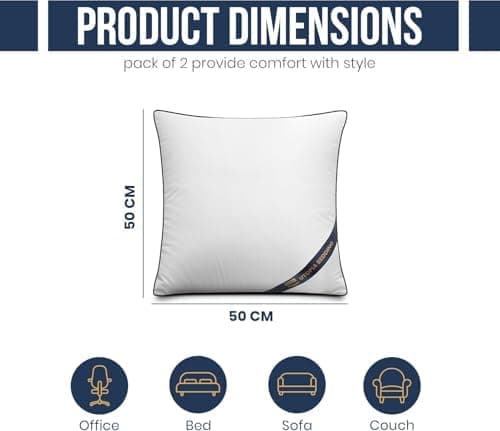 Utopia Bedding 2er Set Kissen 40x40 cm, Weiß - Deko und Ergonomie für Bett und Sofa (OEKO-TEX STANDARD 100)  
Utopia Bed