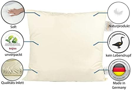 Beties „Publik“ Federkissen 2er Set -_waschbar -traditionell gefertigt -OEKO-TEX STANDARD 100