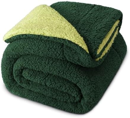 Exclusivo Mezcla Decke, Warme Kuscheldecke für Bett und Sofa, Tiefviolett/Lila 130x150 cm