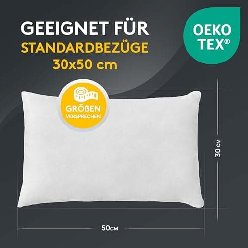 LILENO HOME 4er Set 45x45 cm waschbares Innenkissen - perfekt für Allergiker - Polyester Inhalt, Couchkissen und Kopfkis