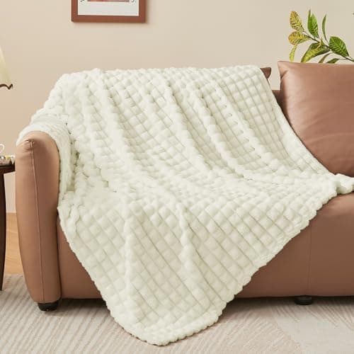 BEDELITE Flauschig Kuscheldecke Hellblau 125x150 für Sofa und Wohnzimmer OEKO-TEX STANDARD 100  
BEDELITE Hellblauer Fla