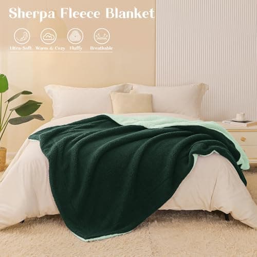 Exclusivo Mezcla Decke, Warme Kuscheldecke für Bett und Sofa, Tiefviolett/Lila 130x150 cm