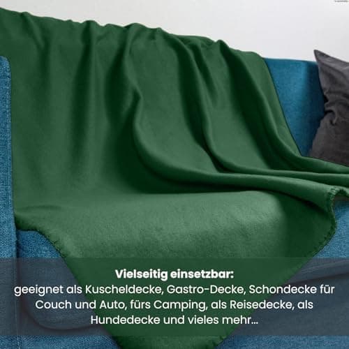 Wometo 10er Vorteilspack Fleecedecke grau Anti-Pilling Kettelrand