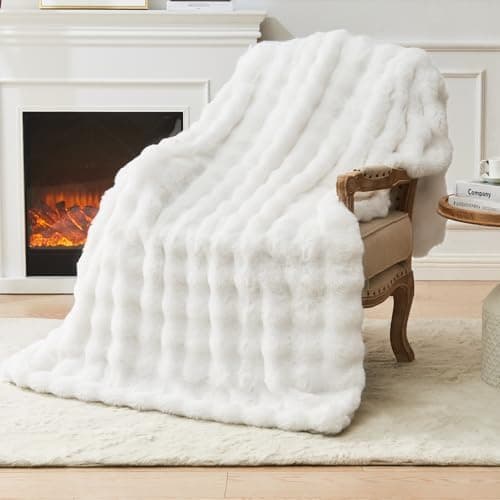 EMME Flauschige Wohndecke für Couch Kaninchen Plüsch Fleecedeckemercialwohndecke-sofa-decke-bubble-decke-wohndecke-flaus