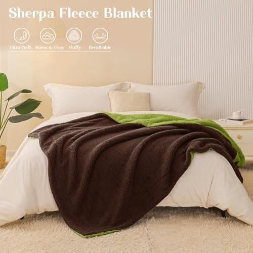 Exclusivo Mezcla Decke, Warme Kuscheldecke für Bett und Sofa, Tiefviolett/Lila 130x150 cm