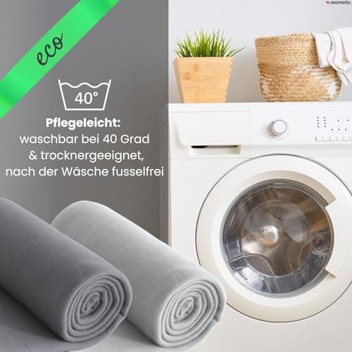 Wometo 10er Vorteilspack Fleecedecke grau Anti-Pilling Kettelrand