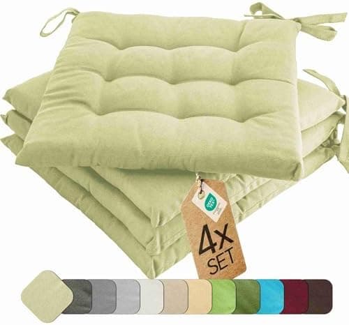 Etérea Türkiswaschbares Sitzkissen Stuhl 40x40 2er Set Inneneinbau - Outdoor & Indoor - OEKO-TEX Made in Green
