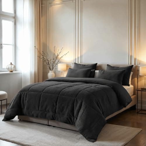 Zelesta Teddybed Bettdecke 4 Jahreszeiten - Warme Winter- und Sommerdecke - Waschbare Anti-Allergene Steppdecke - Fluffy