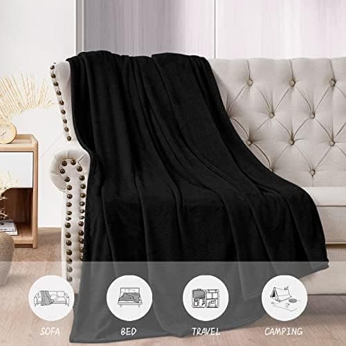 FARFALLAROSSA Oeko-TEX Flauschig Kuscheldecke 130x160 cm - Super Weiche Fleecedecke als Sofaüberwurf - Wohndecke Gelb OE