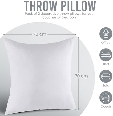 Utopia Bedding 2er Set Weiß - Innenkissen Füllkissen OEKO-TEX STANDARD 100