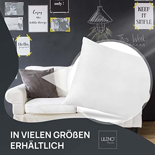 LILENO HOME Federkissen 40x40 cm - perfekt für Allergiker und Kinder - Federkernkissen mit 300 g Federkern-Profil für tr