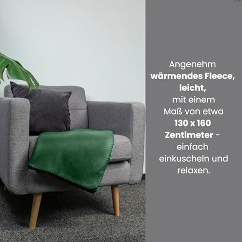Wometo 10er Vorteilspack Fleecedecke grau Anti-Pilling Kettelrand