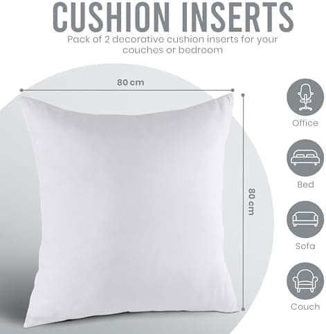 Utopia Bedding 2er Set Weiß - Innenkissen Füllkissen OEKO-TEX STANDARD 100