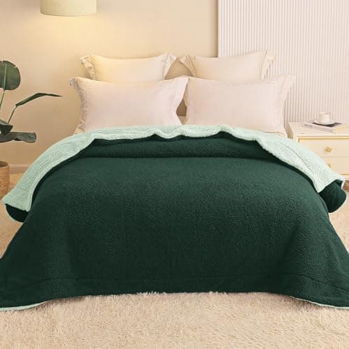 Exclusivo Mezcla Decke, Warme Kuscheldecke für Bett und Sofa, Tiefviolett/Lila 130x150 cm