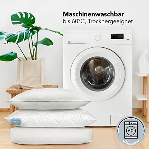XDREAM Premium Daunenkissen 2er Set für Herren | Schlafzimmer |-pagination comfort-| 100% Baumwollhülle | 100% Daunen &