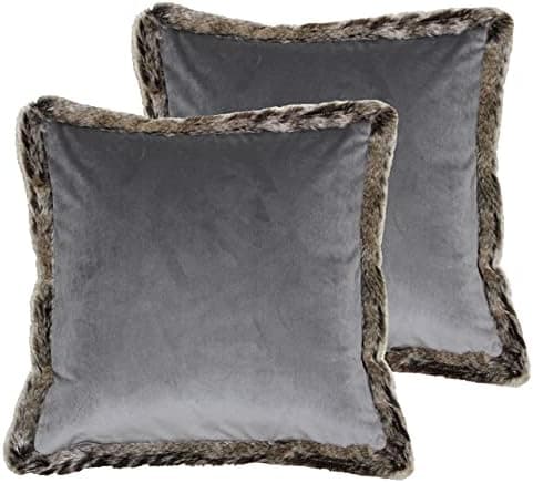 Paoletti Kiruna Twin Pack-Feder gefüllte Kissen, Samt, Rost, 45x45 cm,.TOP-Schlafkomfort-für-Idealisten.