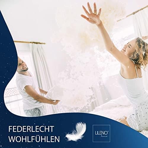 LILENO HOME Federkissen 40x40 cm - perfekt für Allergiker und Kinder - Federkernkissen mit 300 g Federkern-Profil für tr