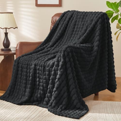 BEDELITE Flauschig Kuscheldecke Hellblau 125x150 für Sofa und Wohnzimmer OEKO-TEX STANDARD 100  
BEDELITE Hellblauer Fla