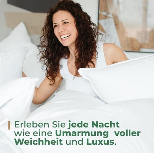 Knerst Federkissen - 100% Federfüllung für erholsamen Schlaf - Ökotex-Zertifiziert 50x50 2er Set