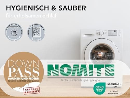 XDREAM Premium Daunenkissen 2er Set für Herren | Schlafzimmer |-pagination comfort-| 100% Baumwollhülle | 100% Daunen &