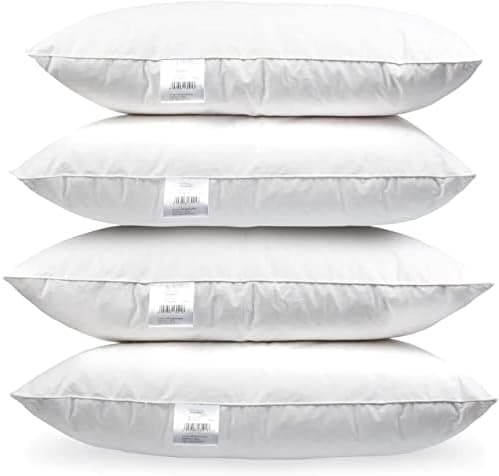 2er Set Premium Qualität Federkissen | Füllung: 1000 Gramm Gänsefedern | Bezug: 100% Baumwolle | 100% Natur Kissen 80x80