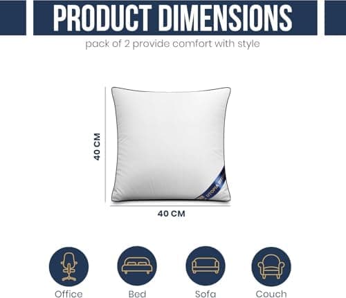 Utopia Bedding 2er Set Kissen 40x40 cm, Weiß - Deko und Ergonomie für Bett und Sofa (OEKO-TEX STANDARD 100)  
Utopia Bed