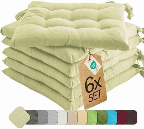 Etérea Türkiswaschbares Sitzkissen Stuhl 40x40 2er Set Inneneinbau - Outdoor & Indoor - OEKO-TEX Made in Green