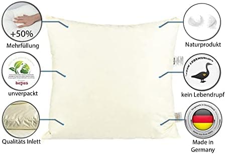 Beties „Publik“ Federkissen 2er Set -_waschbar -traditionell gefertigt -OEKO-TEX STANDARD 100