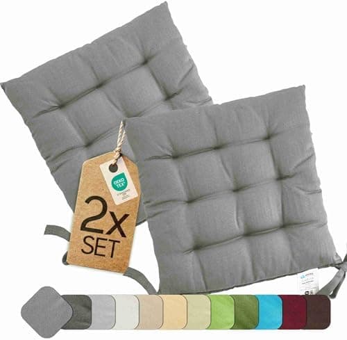 Etérea Türkiswaschbares Sitzkissen Stuhl 40x40 2er Set Inneneinbau - Outdoor & Indoor - OEKO-TEX Made in Green