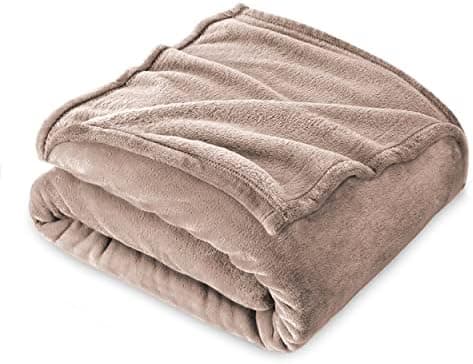 FARFALLAROSSA Oeko-TEX Flauschig Kuscheldecke 130x160 cm - Super Weiche Fleecedecke als Sofaüberwurf - Wohndecke Gelb OE