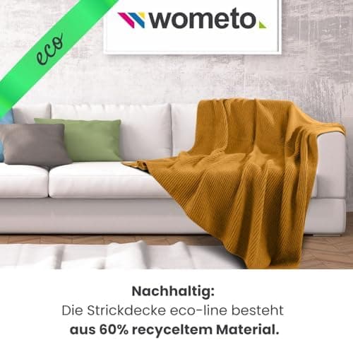 Wometo Kuscheldecke Strick Warme und Weiche Strickdecke OekoTex 140x190TürkisPetrol