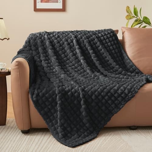 BEDELITE Flauschig Kuscheldecke Hellblau 125x150 für Sofa und Wohnzimmer OEKO-TEX STANDARD 100  
BEDELITE Hellblauer Fla
