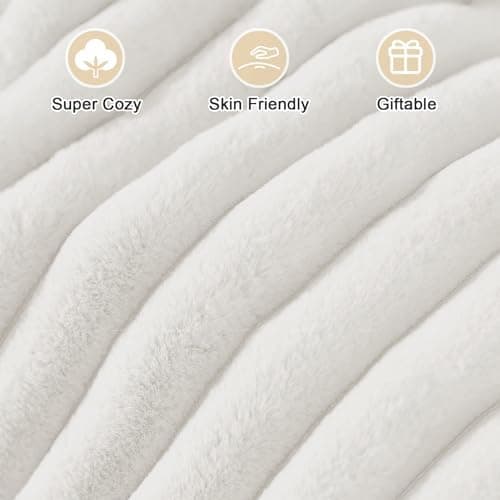 Kuscheldecke Milchsamt Blasen Decke Super Soft Warme Couchdecke 100 x 160cm White
