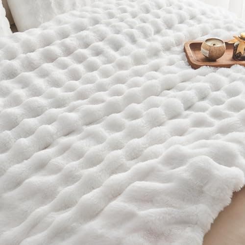 EMME Flauschige Wohndecke für Couch Kaninchen Plüsch Fleecedeckemercialwohndecke-sofa-decke-bubble-decke-wohndecke-flaus