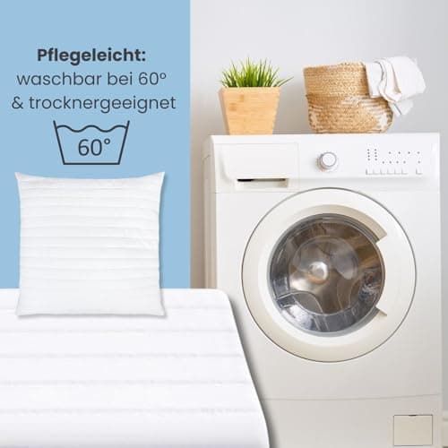 Wometo Bettenset 135x200 4 teilig OEKO-TEX - 2X Bettdecke 135x200, 2X Kissen 80x80 - Ganzjahres Bettdecken/Steppdecken O