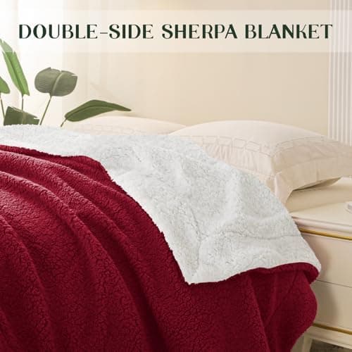Exclusivo Mezcla Decke, Warme Kuscheldecke für Bett und Sofa, Tiefviolett/Lila 130x150 cm