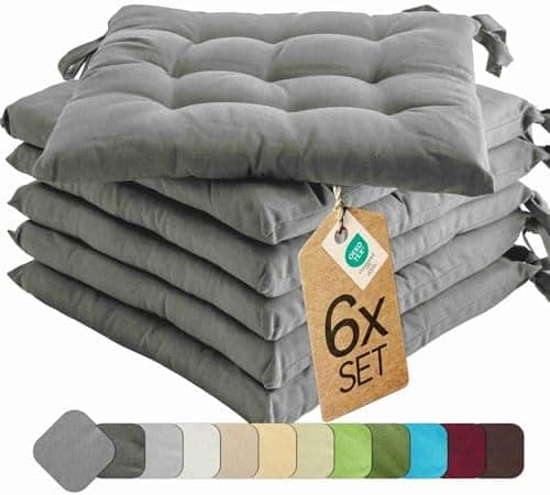Etérea Türkiswaschbares Sitzkissen Stuhl 40x40 2er Set Inneneinbau - Outdoor & Indoor - OEKO-TEX Made in Green