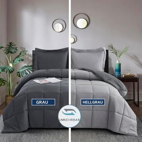 Oeko-TEX zertifizierte Nebelrosa Bettdecke HIG 155x220 cm - Weich & Flauschig - 1500g Daunenalternative (250GSM)