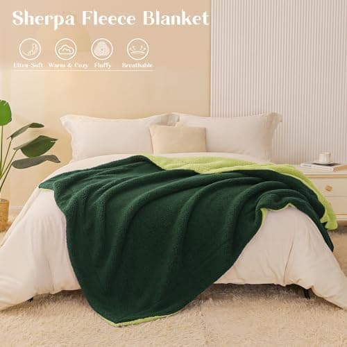 Exclusivo Mezcla Decke, Warme Kuscheldecke für Bett und Sofa, Tiefviolett/Lila 130x150 cm