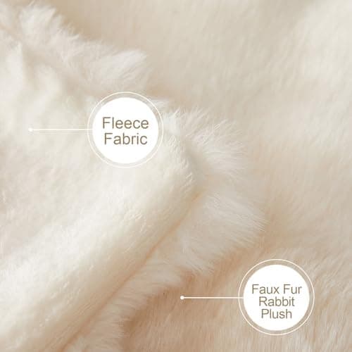 Kuscheldecke Milchsamt Blasen Decke Super Soft Warme Couchdecke 100 x 160cm White