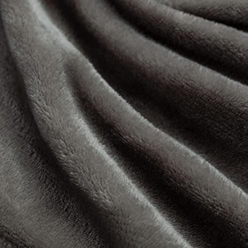 FARFALLAROSSA Oeko-TEX Flauschig Kuscheldecke 130x160 cm - Super Weiche Fleecedecke als Sofaüberwurf - Wohndecke Gelb OE