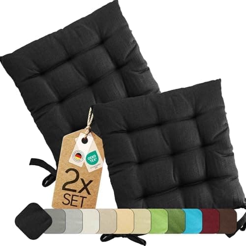 Etérea Türkiswaschbares Sitzkissen Stuhl 40x40 2er Set Inneneinbau - Outdoor & Indoor - OEKO-TEX Made in Green