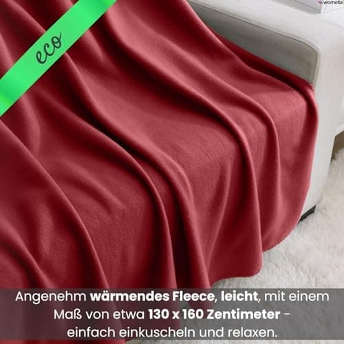Wometo 10er Vorteilspack Fleecedecke grau Anti-Pilling Kettelrand