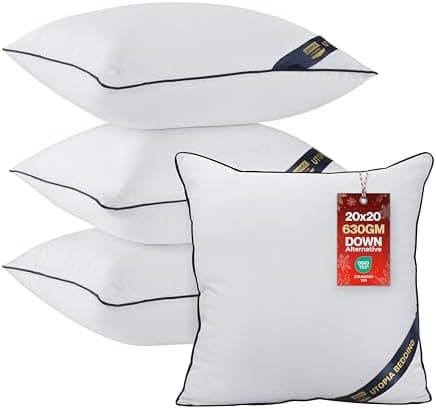 Utopia Bedding 2er Set Kissen 40x40 cm, Weiß - Deko und Ergonomie für Bett und Sofa (OEKO-TEX STANDARD 100)  
Utopia Bed