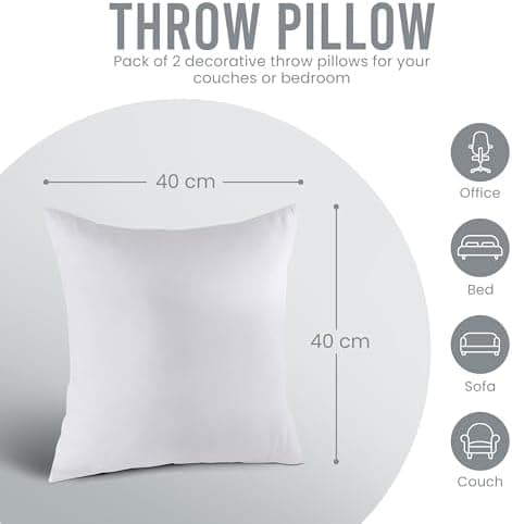 Utopia Bedding 2er Set Weiß - Innenkissen Füllkissen OEKO-TEX STANDARD 100