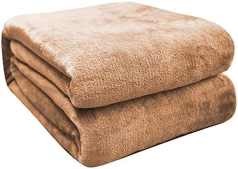 FARFALLAROSSA Oeko-TEX Flauschig Kuscheldecke 130x160 cm - Super Weiche Fleecedecke als Sofaüberwurf - Wohndecke Gelb OE