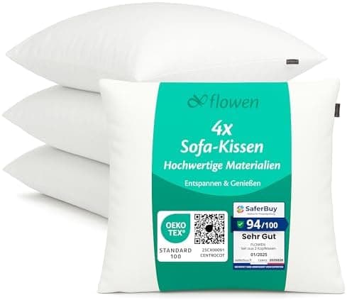 Flowen Kopfkissen 40x40 2er Set Hypoallergene Anti-Milben Weiche Waschmaschinenfest
Flowen Dekokissen 40x40 Hypoallergen