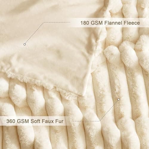 Kuscheldecke Milchsamt Blasen Decke Super Soft Warme Couchdecke 100 x 160cm White