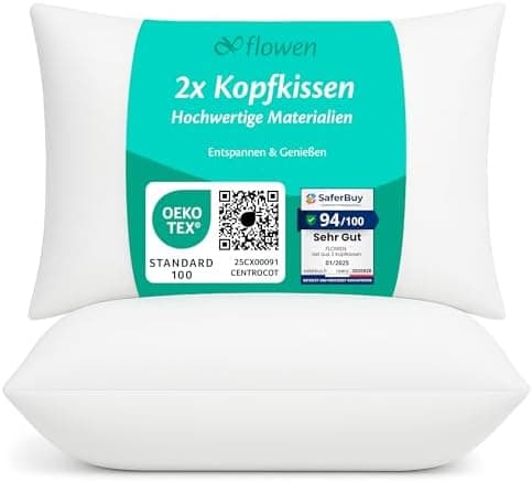 Flowen Kopfkissen 40x40 2er Set Hypoallergene Anti-Milben Weiche Waschmaschinenfest
Flowen Dekokissen 40x40 Hypoallergen